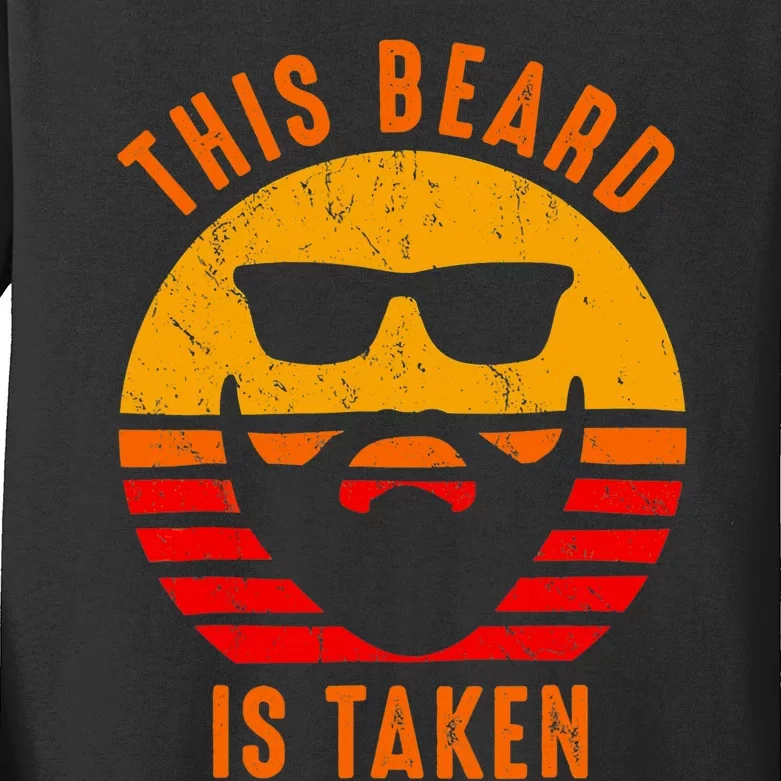 Sorry This Beard Is Taken Funny Valentines Day Gifts For Him Kids Long Sleeve Shirt