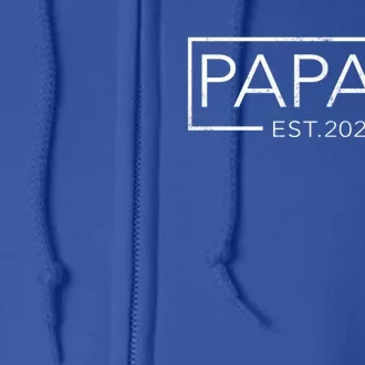 Soon To Be Papaw 2024 Retro Fathers Day Papaw Est 2024 Cool Gift Full Zip Hoodie