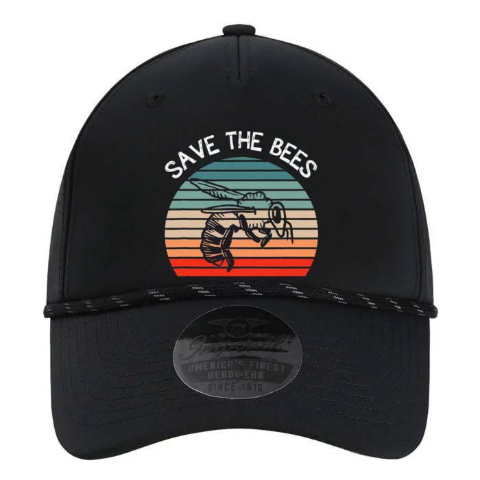 Save The Bees Retro Vintage Climate Change Earth Day Gift Performance The Dyno Cap