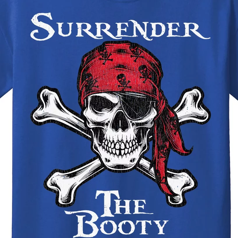 Surrender The Booty Funny Pirate Festival Kids T-Shirt