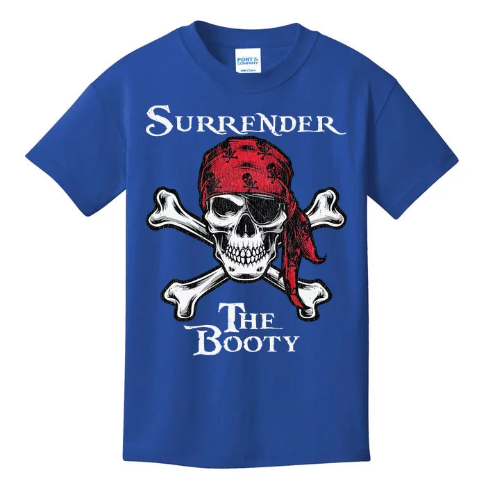 Surrender The Booty Funny Pirate Festival Kids T-Shirt