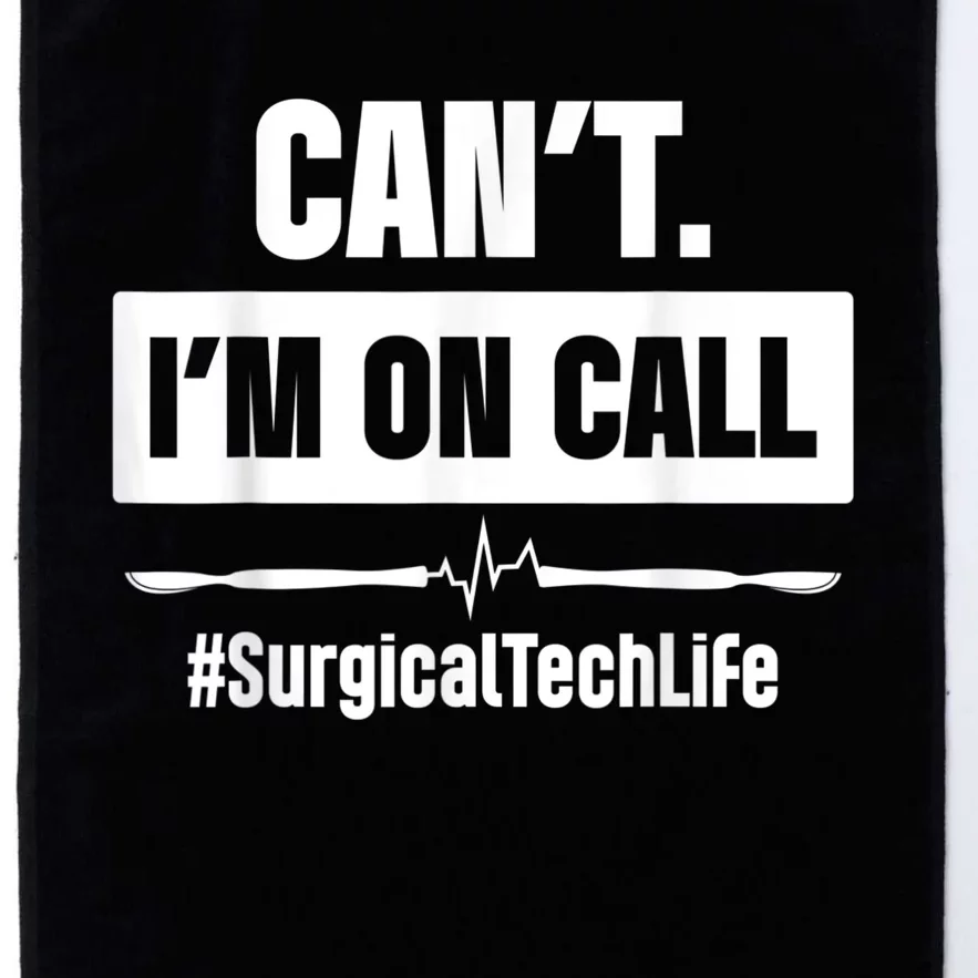 Surgical Technologist Call Scrub Tech Platinum Collection Golf Towel