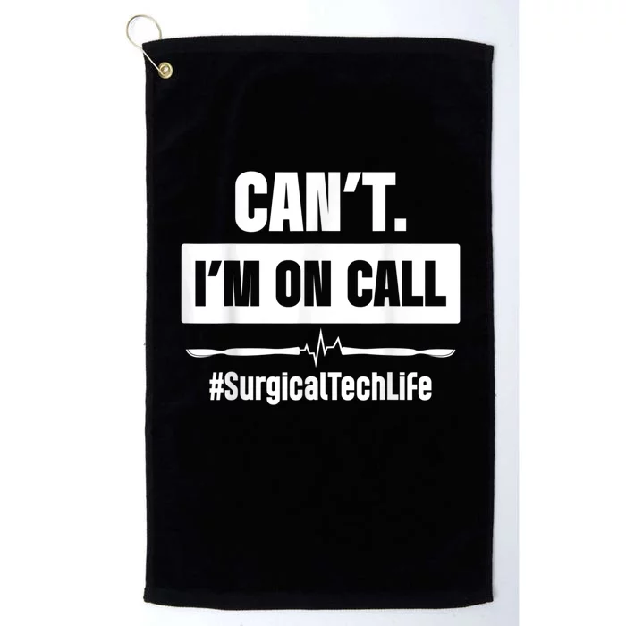 Surgical Technologist Call Scrub Tech Platinum Collection Golf Towel