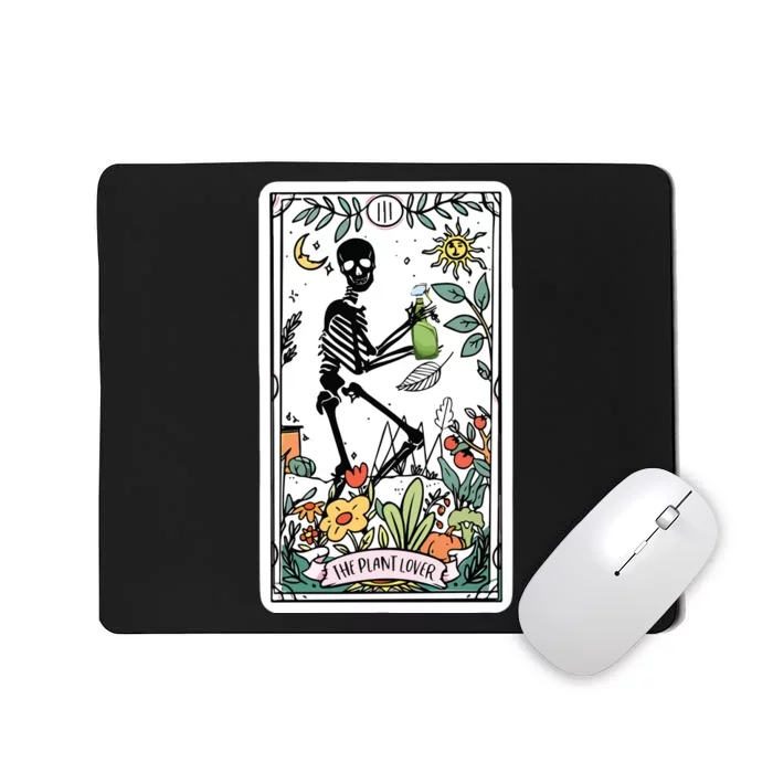 Skeleton Tarot Card Plant Mom Mousepad