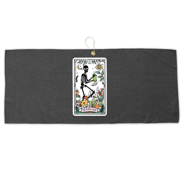 Skeleton Tarot Card Plant Mom Large Microfiber Waffle Golf Towel