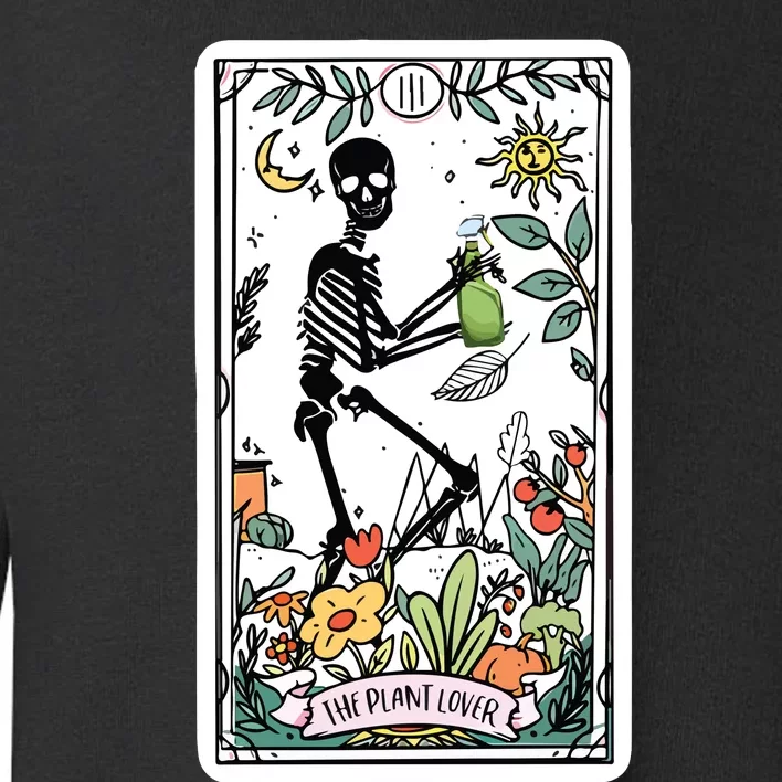 Skeleton Tarot Card Plant Mom Toddler Sweatshirt