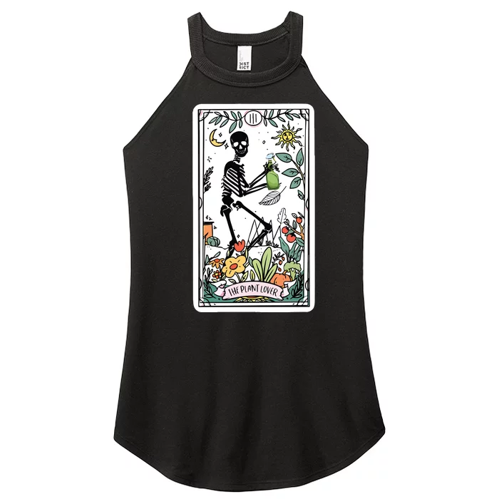 Skeleton Tarot Card Plant Mom Women’s Perfect Tri Rocker Tank