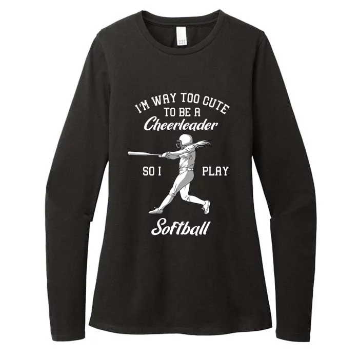 Softball Team Cool Gift Baseball Player Batter Gift Womens CVC Long Sleeve Shirt