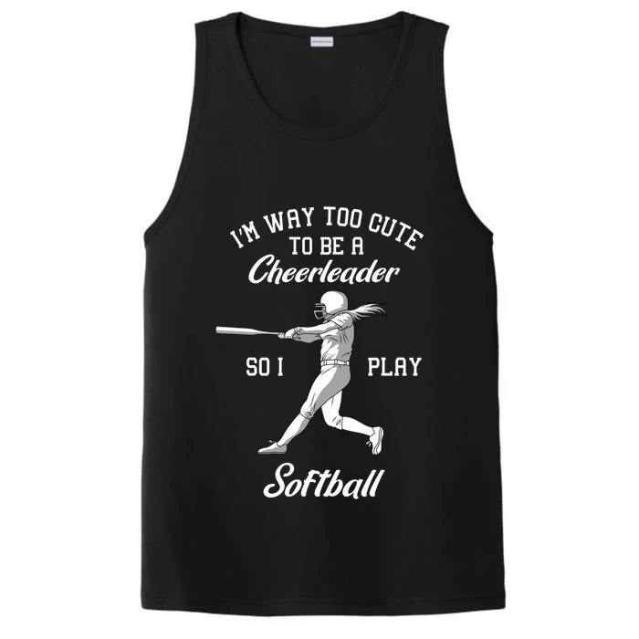 Softball Team Cool Gift Baseball Player Batter Gift Performance Tank