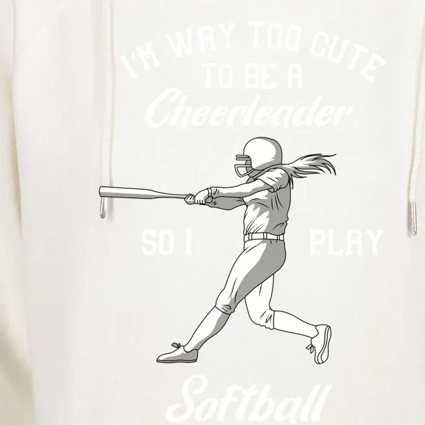 Softball Team Cool Gift Baseball Player Batter Gift Womens Funnel Neck Pullover Hood