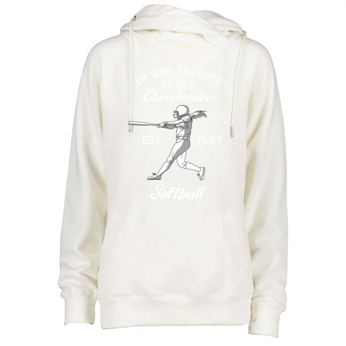 Softball Team Cool Gift Baseball Player Batter Gift Womens Funnel Neck Pullover Hood