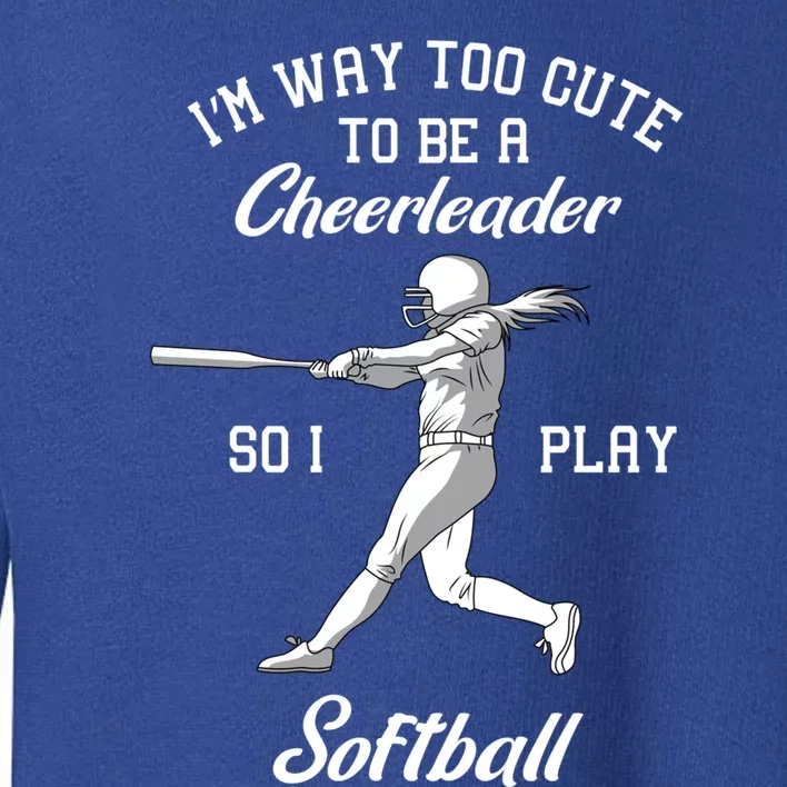 Softball Team Cool Gift Baseball Player Batter Gift Toddler Sweatshirt