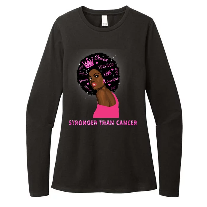 Stronger Than Cancer African American Woman Womens CVC Long Sleeve Shirt