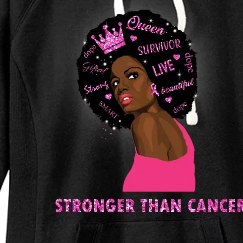 Stronger Than Cancer African American Woman Women's Fleece Hoodie