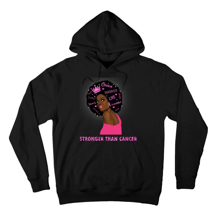 Stronger Than Cancer African American Woman Tall Hoodie