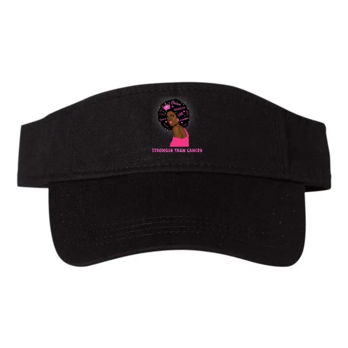 Stronger Than Cancer African American Woman Valucap Bio-Washed Visor