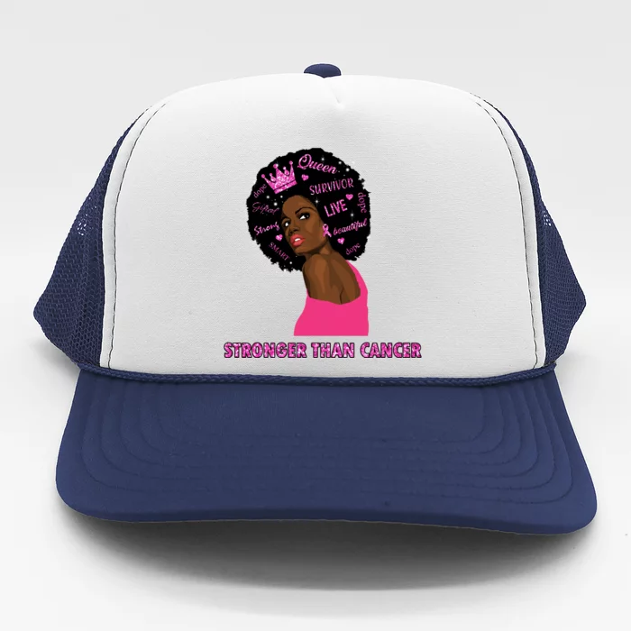 Stronger Than Cancer African American Woman Trucker Hat