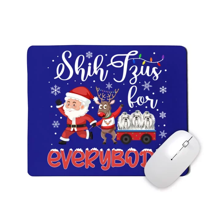 Shih Tzu Christmas Shih Tzus For Everybody Xmas Cute Gift Mousepad