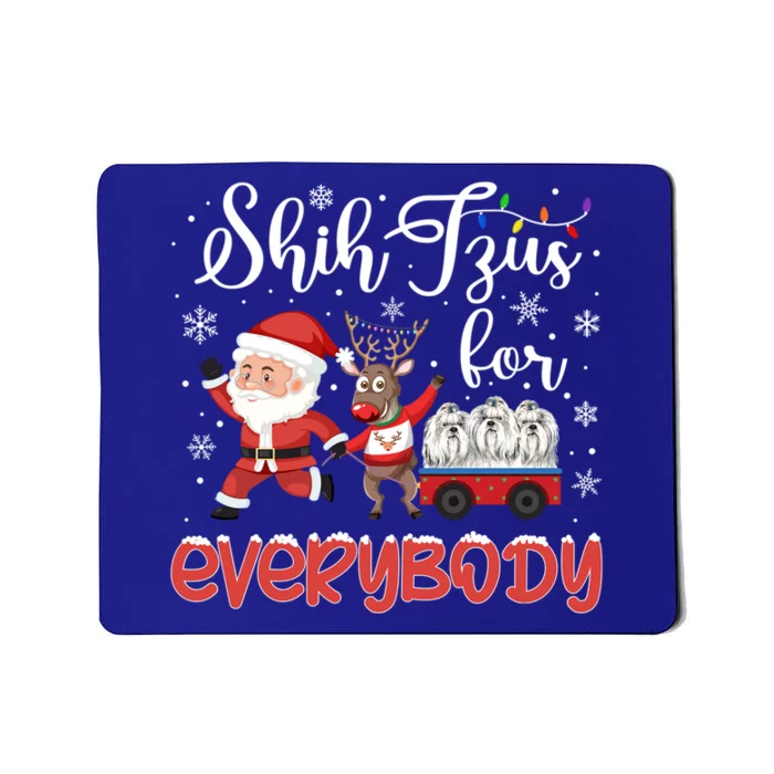 Shih Tzu Christmas Shih Tzus For Everybody Xmas Cute Gift Mousepad