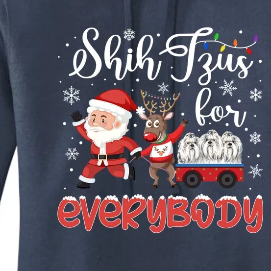 Shih Tzu Christmas Shih Tzus For Everybody Xmas Cute Gift Women's Pullover Hoodie