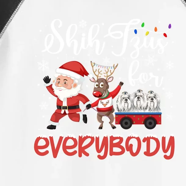 Shih Tzu Christmas Shih Tzus For Everybody Xmas Cute Gift Toddler Fine Jersey T-Shirt