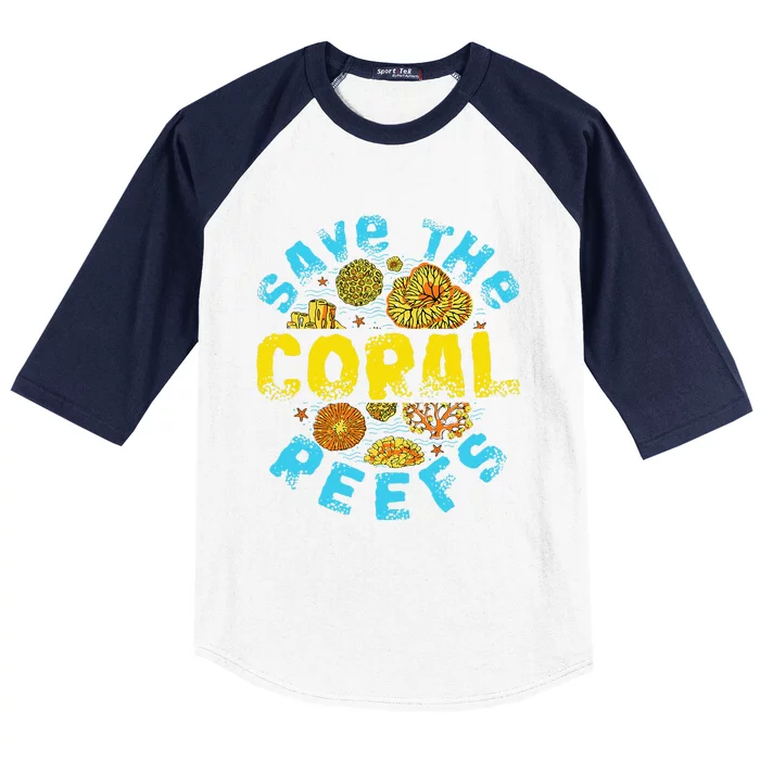 Save The Coral Reefs Baseball Sleeve Shirt