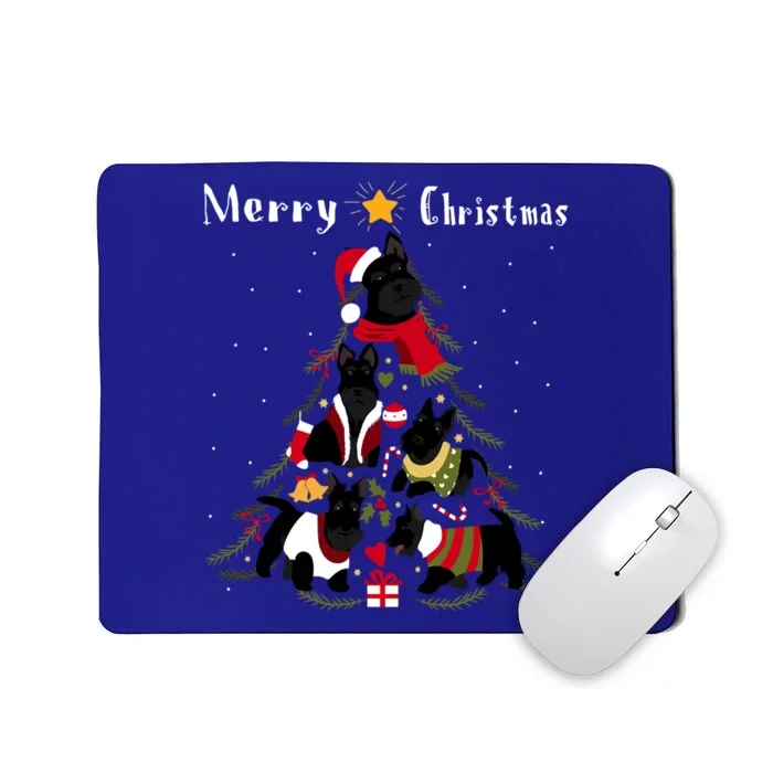 Scottish Terrier Christmas Tree Xmas Dog Lover Gift Mousepad