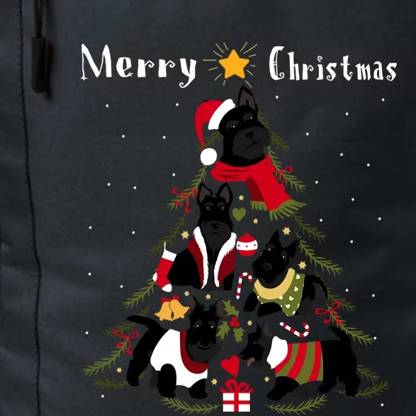 Scottish Terrier Christmas Tree Xmas Dog Lover Gift Daily Commute Backpack