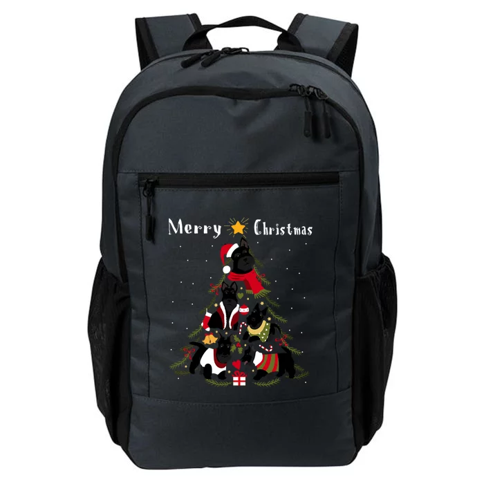 Scottish Terrier Christmas Tree Xmas Dog Lover Gift Daily Commute Backpack