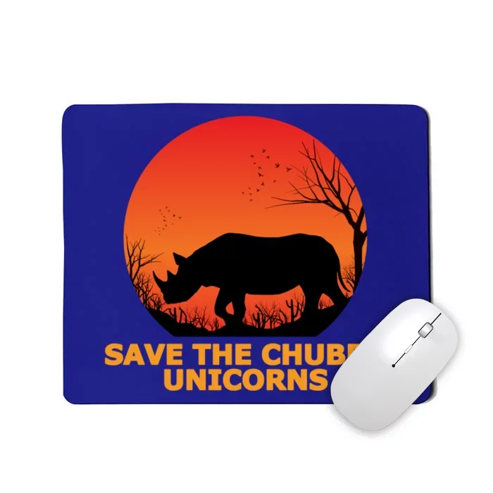 Save The Chubby Unicorns Fat Rhino Cool Gift Mousepad