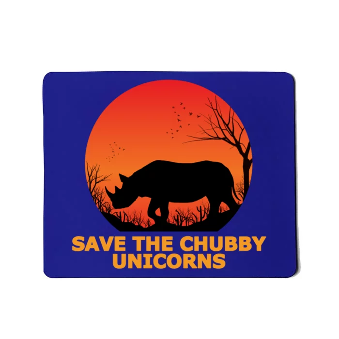 Save The Chubby Unicorns Fat Rhino Cool Gift Mousepad