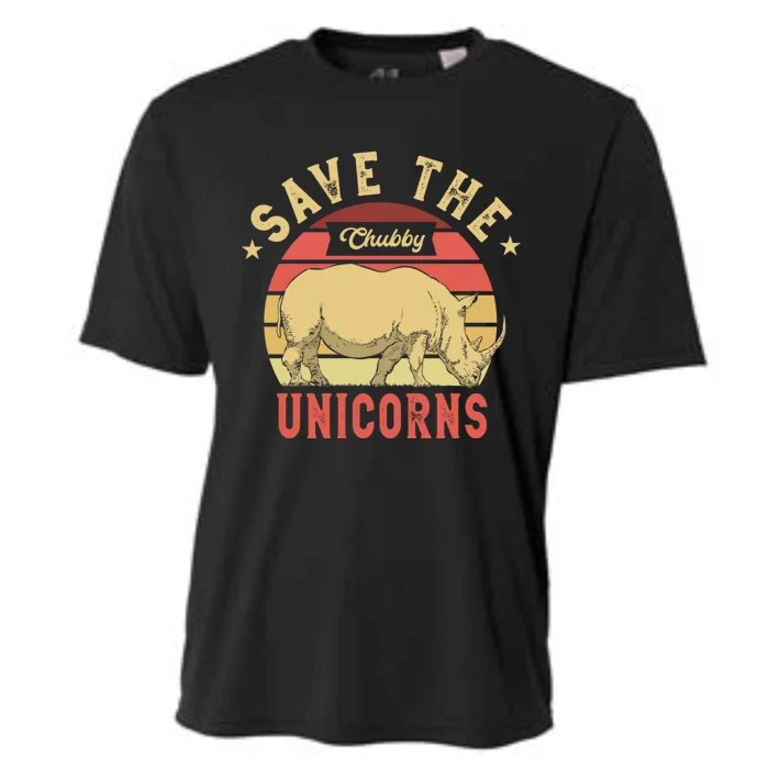 Save The Chubby Unicorns For A Chubby Unircorn Fan Gift Cooling Performance Crew T-Shirt