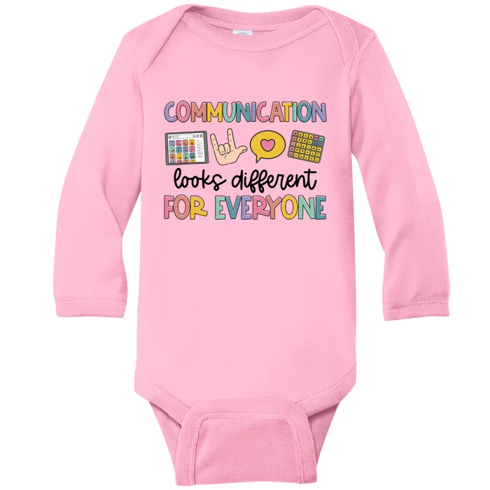 Speech Therapy Communication Looks Different For Everyone Baby Long Sleeve Bodysuit