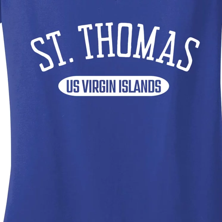 St Thomas Cool Gift Classic Style St Thomas Us Virgin Islands Gift Women's V-Neck T-Shirt