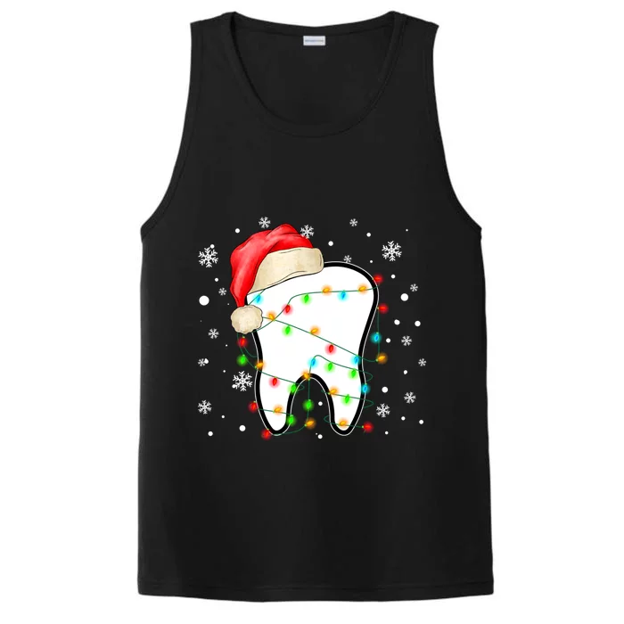 Santa Teeth Christmas Funny Dental Dentist Hygienist Xmas Great Gift Performance Tank