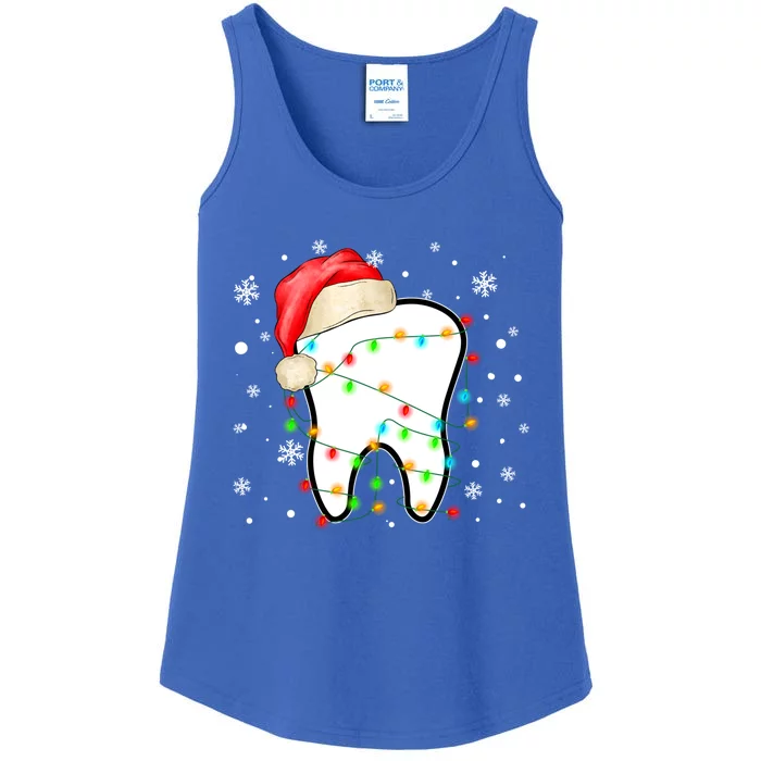 Santa Teeth Christmas Funny Dental Dentist Hygienist Xmas Great Gift Ladies Essential Tank