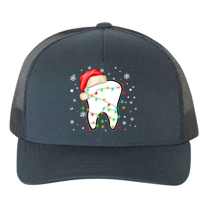 Santa Teeth Christmas Funny Dental Dentist Hygienist Xmas Great Gift Yupoong Adult 5-Panel Trucker Hat