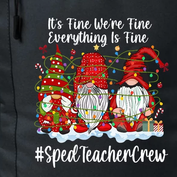 Sped Teacher Christmas Funny Gnome Xmas Special Education Daily Commute Backpack