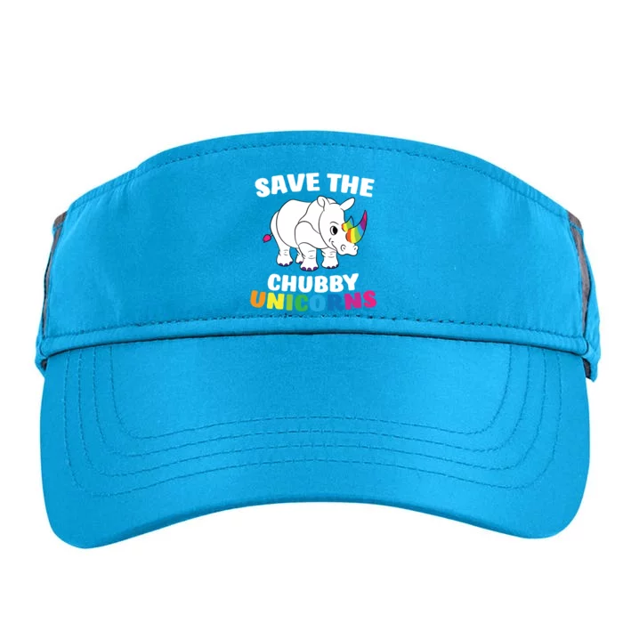 Save The Chubby Unicorns Funny Unicorn Rhino Gift Adult Drive Performance Visor