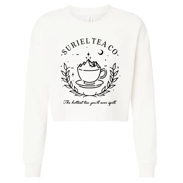 Suriel Tea Co The Hottest Tea You'll Ever Spill Velaris Cropped Pullover Crew