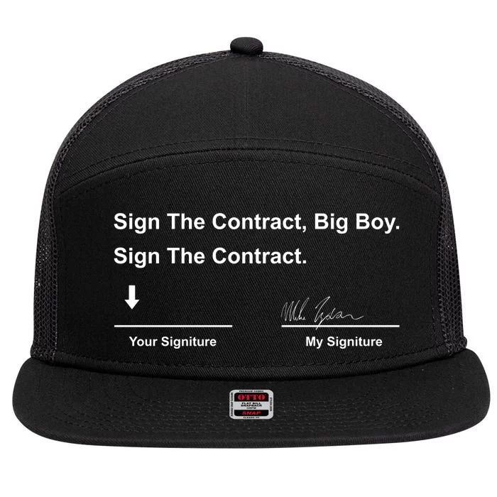 Sign The Contract Big Boy Sign The Contract 7 Panel Mesh Trucker Snapback Hat