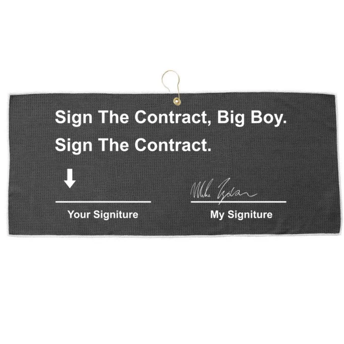 Sign The Contract Big Boy Sign The Contract Large Microfiber Waffle Golf Towel