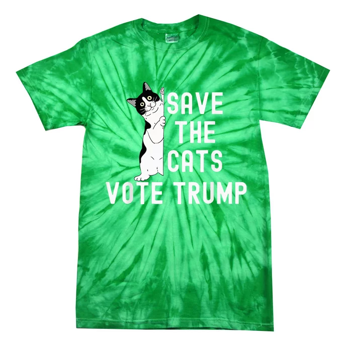 Save The Cats Vote Trump Tie-Dye T-Shirt