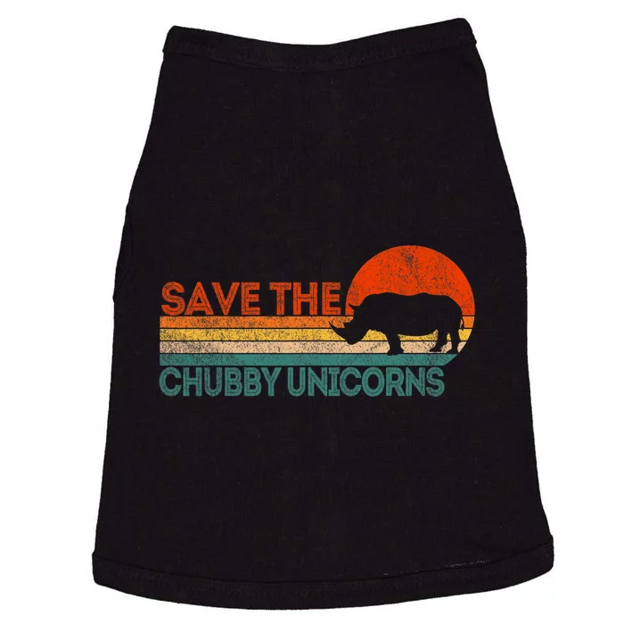 Save The Chubby Unicorns Funny Rhino Chubby Unicorn Doggie Tank