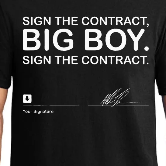 Sign The Contract Big Boy Sign The Contract Signature Pajama Set