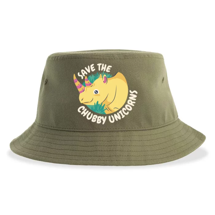 Save The Chubby Unicorns Happy Rhinoceros Cool Rhino Gift Sustainable Bucket Hat