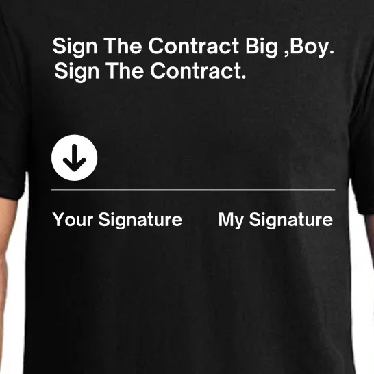 Sign The Contract Big Boy Funny Boxer Box Boxing Pajama Set