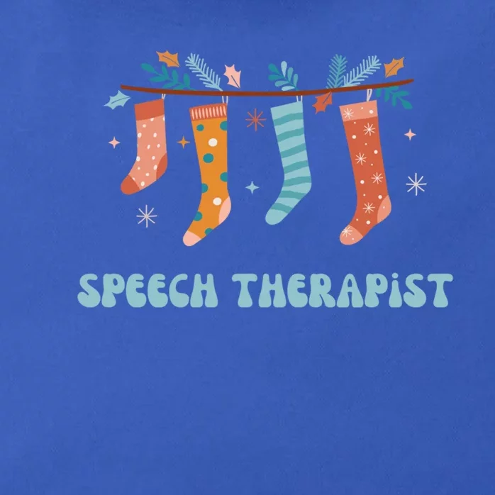 Speech Therapist Cute Christmas Holidays Xmas Boho Groovy Gift Zip Tote Bag