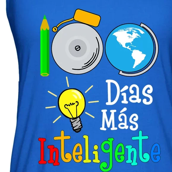 Spanish Teacher Cool Gift 100 Days Smarter 100th Day Of School Gift Ladies Essential Flowy Tank