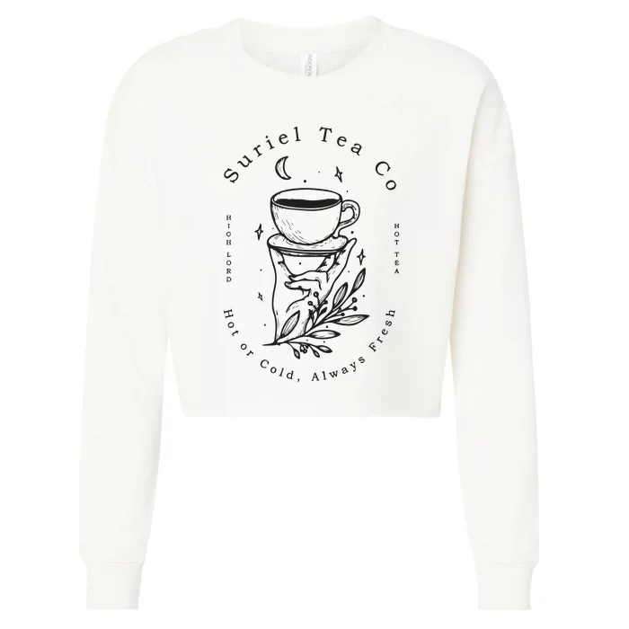 Suriel Tea Co Hot Or Cold Al Ways Fresh Cropped Pullover Crew